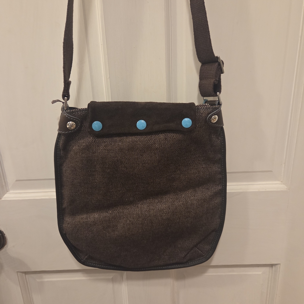 Gabs Firenze Leather/Suede Crossbody Messenger Bag Purse NWT Made In Italy - Picture 7 of 15